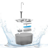 3.2L Pet Automatic Water Fountain Dog Cat Auto Water Dispenser - 45-Degree Angle