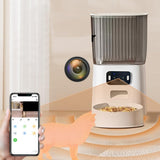 5L Smart Pet Feeder with Camera & Dual-Band WiFi - Automatic Dispenser - Rear View