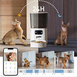 5L Smart Pet Feeder with Camera & Dual-Band WiFi - Automatic Dispenser - Close-Up Angle
