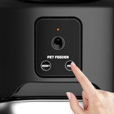 Automatic Cat Feeder WiFi Automatic Dog Food Dispenser with Camera Remote - Rear View
