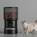 Automatic Cat Feeder WiFi Automatic Dog Food Dispenser with Camera Remote - Low Angle
