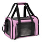 Foldable Travel Pet Carrier Bag Portable Cat Dog Kennel Bag Pink - XL