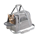 Cat Pet Carrier Travel Carrier Pet Bag for Small Medium Cats Pink - Rear View