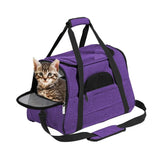 Cat Pet Carrier Travel Carrier Pet Bag for Small Medium Cats Pink - Low Angle