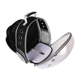 Expandable Travel Cat Backpack Carrier Polarized Tinted Bubble Window Pet Backpack Black - Side View