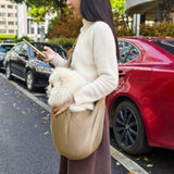 Adjustable Pet Dog Carrier Sling Bag Breathable Mesh Puppy Cat Carrier Khaki - Side View