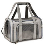 Foldable Travel Pet Carrier Bag Portable Cat Dog Kennel Bag Grey - L