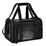 Foldable Travel Pet Carrier Bag Portable Cat Dog Kennel Bag Black - L