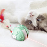 Electric Automatic Moving Rolling Dog Toy Interactive Dog Ball Toy Green - Top-Down View