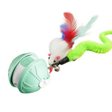 Electric Automatic Moving Rolling Dog Toy Interactive Dog Ball Toy Green - Rear View