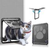 Lockable Pet Flap Screen Door Inside Door for Puppy Dog and Cat House - 45-Degree Angle