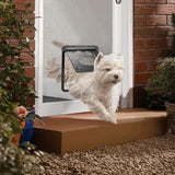 Lockable Pet Flap Screen Door Inside Door for Puppy Dog and Cat House - Rear View
