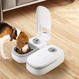 Timer Controlled Pet Feeder for Cats & Small Dogs Wet/Dry Food Style 2 - Top-Down View