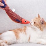 3Pcs Saury Fish Cat Toys Interactive Cat Kitten Kicker Teething Toys - Side View