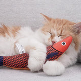 3Pcs Saury Fish Cat Toys Interactive Cat Kitten Kicker Teething Toys - 45-Degree Angle