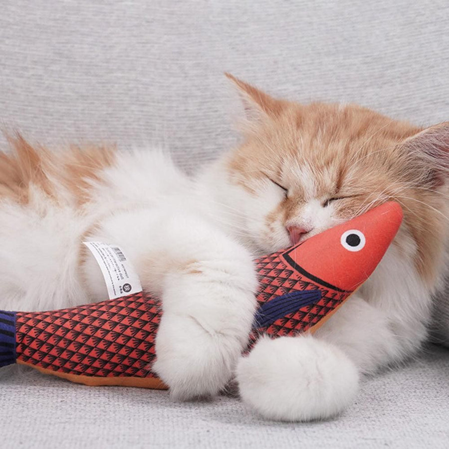 3Pcs Saury Fish Cat Toys Interactive Cat Kitten Kicker Teething Toys