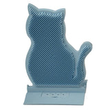 1pc Cat Self Groomer Brush Cat Face Massager Pet Rubbing Post - Pink - 45-Degree Angle