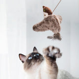 Interactive Cat Toy with Chirping Electronic Flying Bird for Indoor Cats - 45-Degree Angle