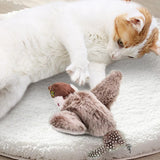 Interactive Cat Toy with Chirping Electronic Flying Bird for Indoor Cats - Rear View