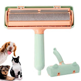 Reusable Pet Hair Remover Roller - For Dog & Cat Fur on Furniture & Clothes Green - Top-Down View