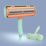Reusable Pet Hair Remover Roller - For Dog & Cat Fur on Furniture & Clothes Green - Rear View