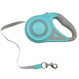5M RGB Light Pet Leads Retractable Traction Rope Pet Cat Dog Leash Orange - Top-Down View