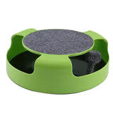 Pet Cat Catch Mouse Interactive Toy Cat Scratch Board Toy with Felt Scratching Claw Mat - Side View