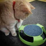 Pet Cat Catch Mouse Interactive Toy Cat Scratch Board Toy with Felt Scratching Claw Mat - 45-Degree Angle