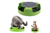 Pet Cat Catch Mouse Interactive Toy Cat Scratch Board Toy with Felt Scratching Claw Mat - Low Angle