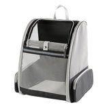 Travel Pet Cat Carrier Backpack Portable Breathable Outdoor Grey - 45-Degree Angle