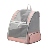 Travel Pet Cat Carrier Backpack Portable Breathable Outdoor Grey - Rear View