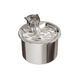 USB Powered 2L Automatic Cat Water Fountain Stainless Steel Pet Water Feeder - Low Angle