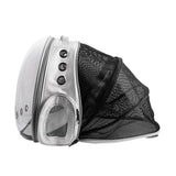 Expandable Travel Cat Backpack Carrier Polarized Tinted Bubble Window Pet Backpack Grey - Front View