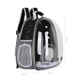 Expandable Travel Cat Backpack Carrier Polarized Tinted Bubble Window Pet Backpack Grey - Side View