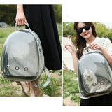 Expandable Travel Cat Backpack Carrier Polarized Tinted Bubble Window Pet Backpack Grey - Close-Up Angle