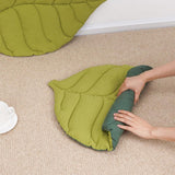 Double-Sided Available Pet Mattress Pad Leaf Shape Puppy Cat Bed Mat Style 1 - Front View
