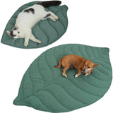 Double-Sided Available Pet Mattress Pad Leaf Shape Puppy Cat Bed Mat Style 1 - Side View