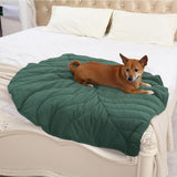 Double-Sided Available Pet Mattress Pad Leaf Shape Puppy Cat Bed Mat Style 1