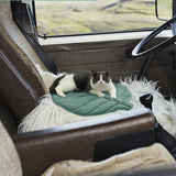 Double-Sided Available Pet Mattress Pad Leaf Shape Puppy Cat Bed Mat Style 1 - Close-Up Angle
