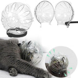 Transparent Cat Hood Astronaut Helmet Muzzle Mask Preventing Biting and Licking - Small - Close-Up Angle