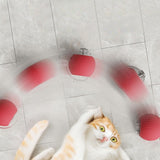 Interactive Cat Toy Moving Cat Ball with Dragonfly Tail Indoor Auto-Turn Cat Toy Red - 45-Degree Angle