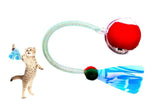 Interactive Cat Toy Moving Cat Ball with Dragonfly Tail Indoor Auto-Turn Cat Toy Red - Low Angle