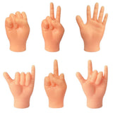 6Pcs Mini Hands Set for Cats Small Elastic Human Hands Toy for Cats - Front View