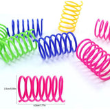 40Pcs Cat Spring Toys Colorful Cat Spiral Bouncy Toys Interactive Toys for Cats and Kittens - Side View