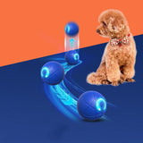 2Pcs 5CM Automatic Moving Ball Toys for Cats USB Rechargeable Interactive Cat Bouncing Toys - Side View