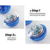 2Pcs 5CM Automatic Moving Ball Toys for Cats USB Rechargeable Interactive Cat Bouncing Toys - 45-Degree Angle