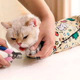 Anti-Escape Cat Grooming Wrap Mat Anti-Scratch Calming Wrap for Pet Nail Clipping Multifunctional Pet Mat - M - Side View