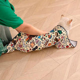 Anti-Escape Cat Grooming Wrap Mat Anti-Scratch Calming Wrap for Pet Nail Clipping Multifunctional Pet Mat - L - Rear View