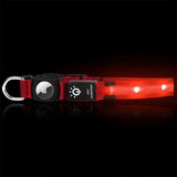 Luminous LED Pet Dog Collar Light-up USB Rechargeable Dog Collar Red - L