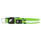 Luminous LED Pet Dog Collar Light-up USB Rechargeable Dog Collar Green - M
